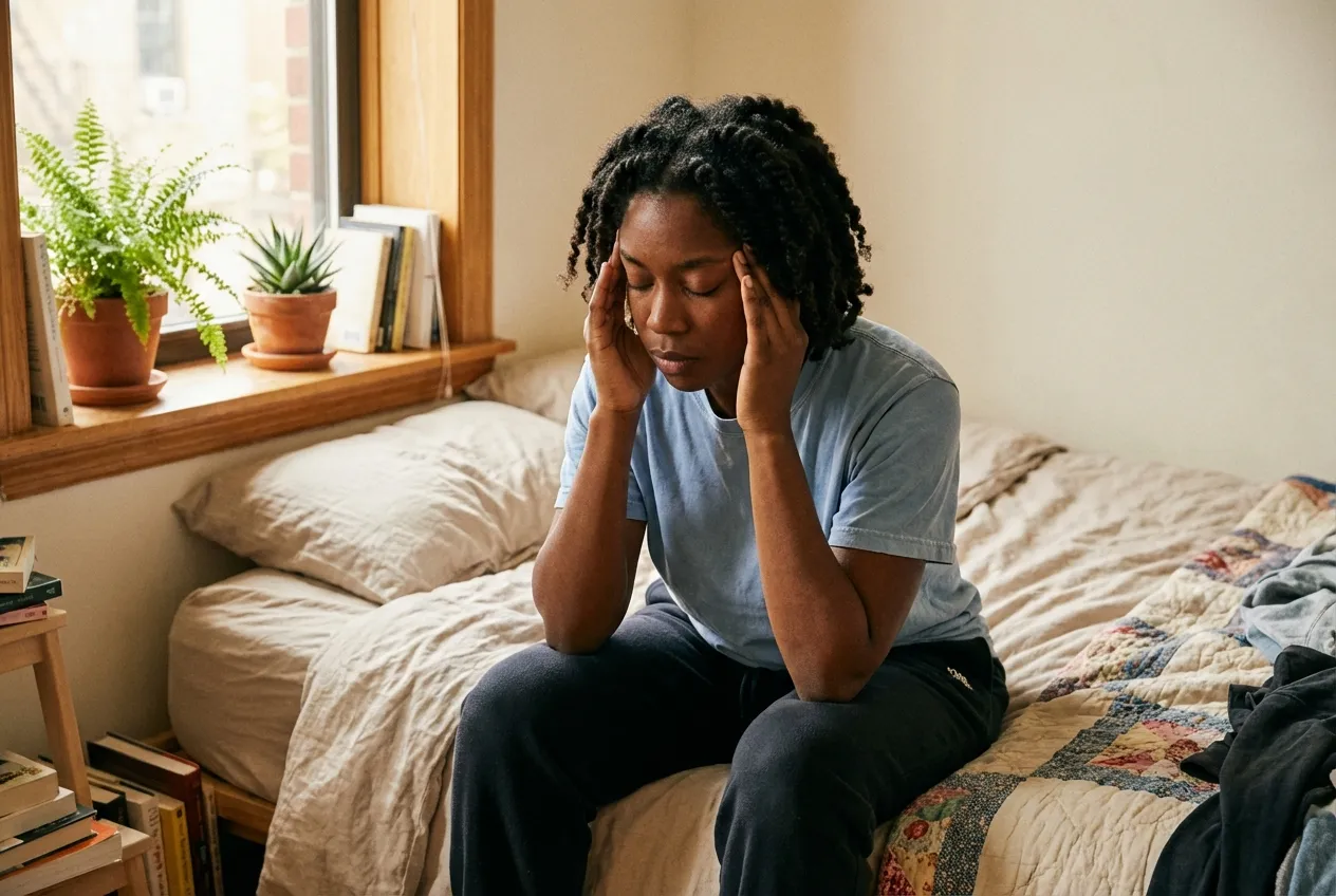 Person experiencing stress and anxiety