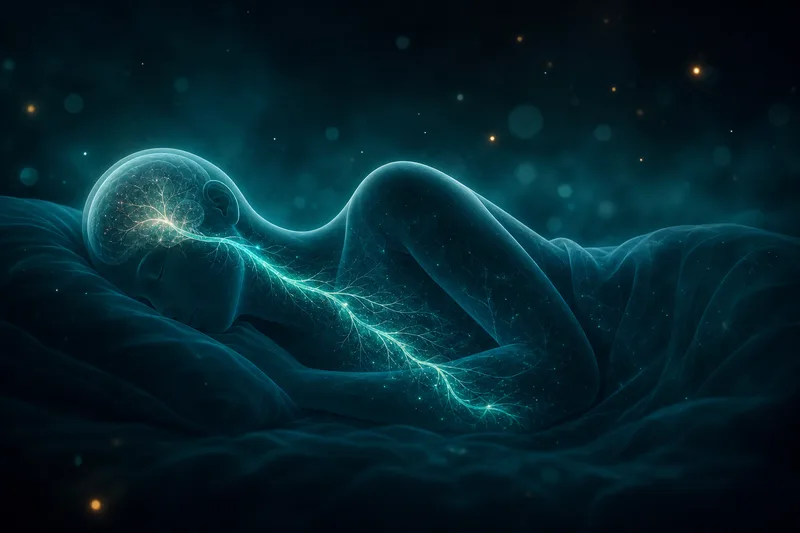 Person lying awake unable to sleep